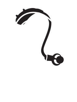 A drawing of a receiver in the canal style hearing aid in the ear