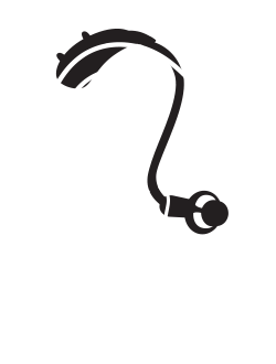 A drawing of a receiver in the canal style hearing aid in the ear